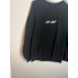 Ariana Grande Yes, And? Black Sweatshirt Unisex L Embroidered Pullover Fleece